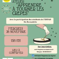 EVS – Espace de Vie Sociale - Atelier apprends à tourner les crêpes