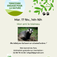 ANIMATIONS SUR LA BIODIVERSITÉ  Mon ami le blaireau